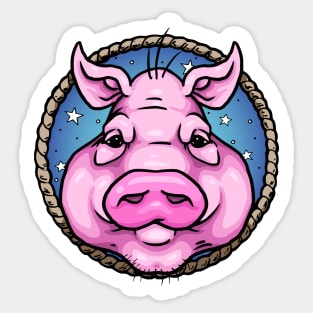 Pink Piggy Sticker